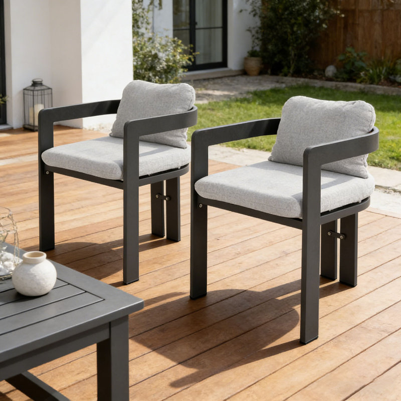 Patio Outdoor Aluminum chair, Grey