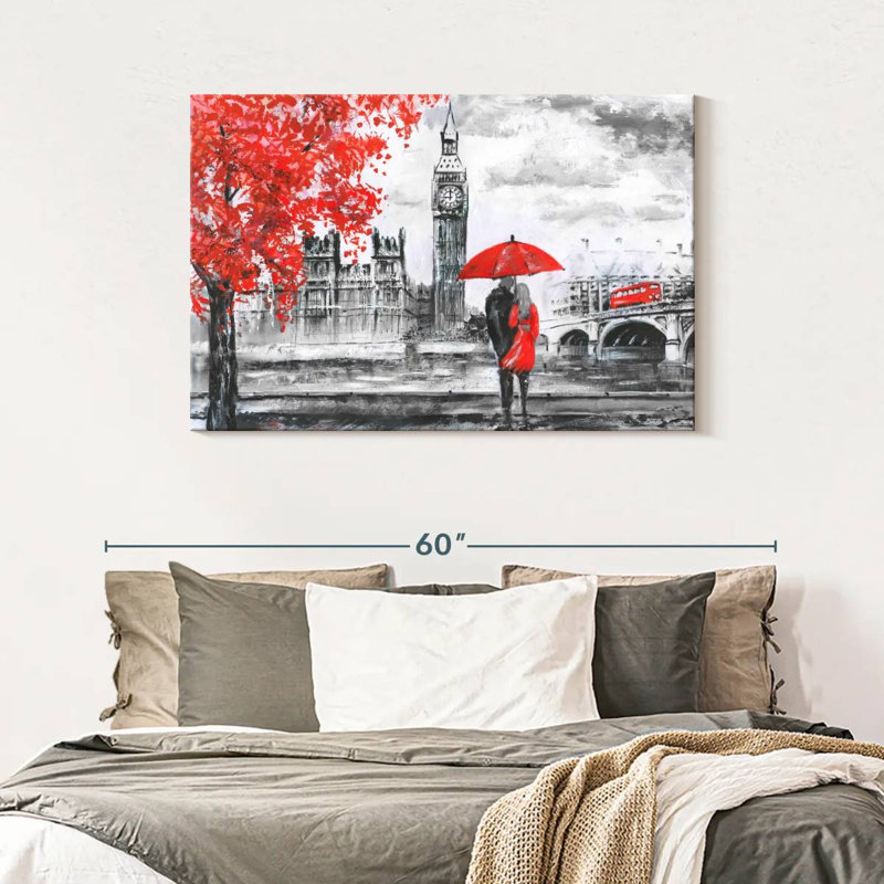 Ravi London Lovers, 30" H x 45" W