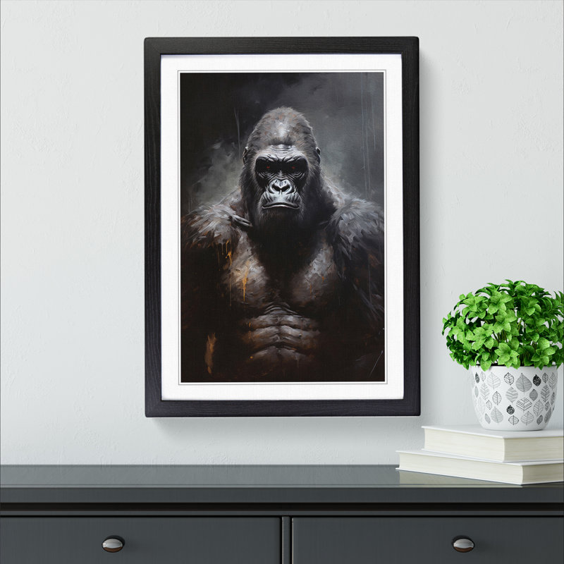 Gorilla Gothic - 31504 Piece Single Picture Frame Print on Wood, 34cm H x 25cm W x 2cm D