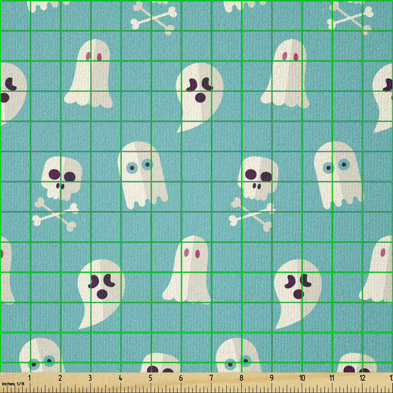 Cuahtemoc Scary Ghost Spirits Skulls and Bones Multi-Purpose Fabric