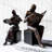 Reader Bookend Sculpture – Black Resin