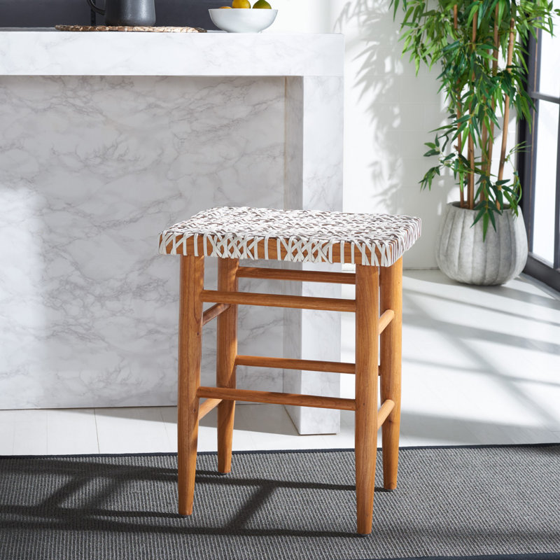 Kazbah Upholstered Counter Stool with Solid Wood Frame, Counter Stool (24” Seat Height)