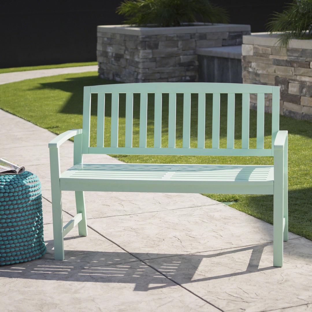 Royce Acacia Outdoor Bench Highland Dunes Color: Light Mint