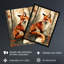 Wall Art Print Fox Autumn Forest Landscape Portrait Design Poster