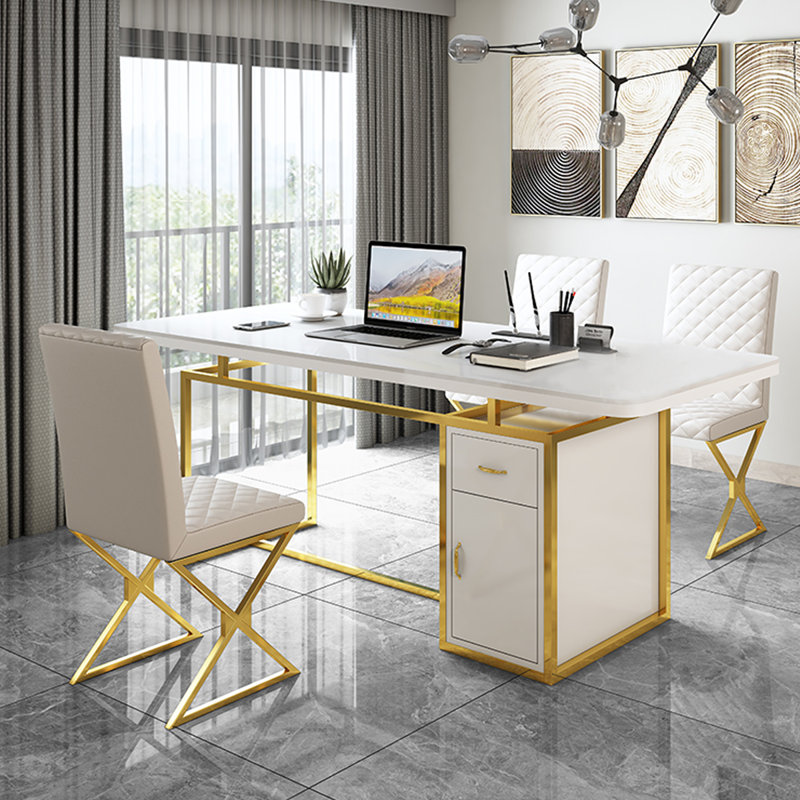 Table de travail scandinave simple et moderne, H 29,53 po x l 62,99 po x P 23,62 po