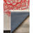Qasida Collection Digital Print Cotton-Polyester Beige Red Moroccan Rug-569700166