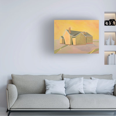 Art sur toile, maison jaune bolologien
