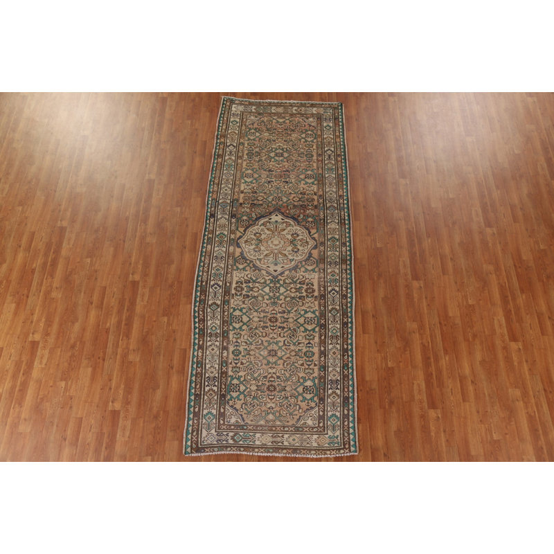 Tapis de couloir géométrique traditionnel 4x11