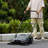 Walk-behind Hand Push Floor Sweeper, 25.6" Sweeping Width Floor Sweeper Manual Non-Electric, 5-Gallon Waste Container, Angle & Height Adjustable Folding Handle for Walkway, Yard, Garage, Patio