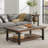 Pomona 3-Piece Living Room Table Set – 48” Coffee Table with Storage Shelf & 2 End Tables