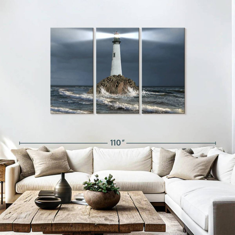 Lilie Bright Beam Of Lighthouse, 48" H x 74" W