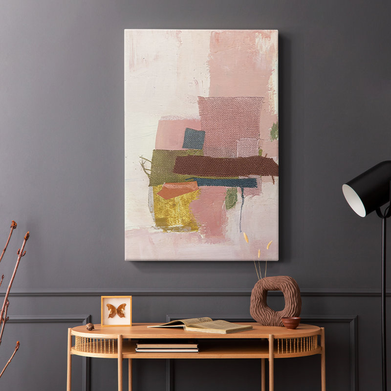 Patchwork I -Galerie enveloppée Cavas, H 18 po x l 12 po