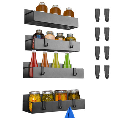 Wall Spice Jar & Rack Set