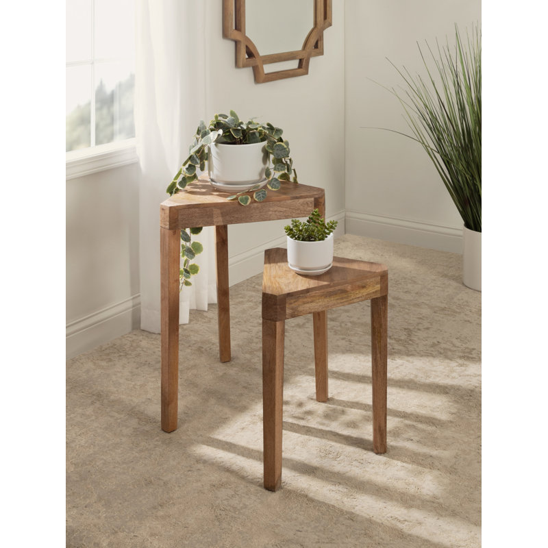 Ardentown Solid Wood Nesting Tables, Natural