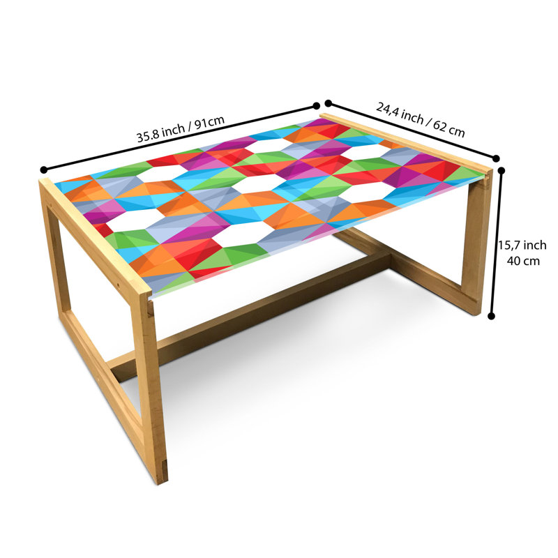 Jahdon Trestle Coffee Table, 40cm H x 91cm W x 62cm D