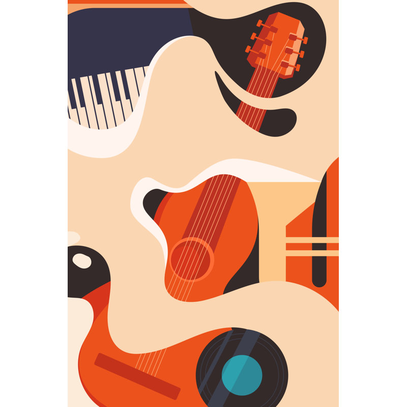 Jazz Music by Sergei Krestinin - Wrapped Canvas Print, 30cm H x 20cm W