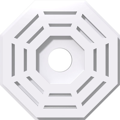 10"OD x 1"ID x 4"C x 1"P Westin Architectural Grade PVC Contemporary Ceiling Medallion