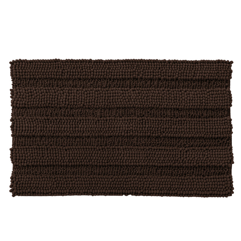 Tapis de salle de bain en chenille douce Chenault, tapis de bain rectangulaire en microfibre à envers antidérapant, séchage rapide