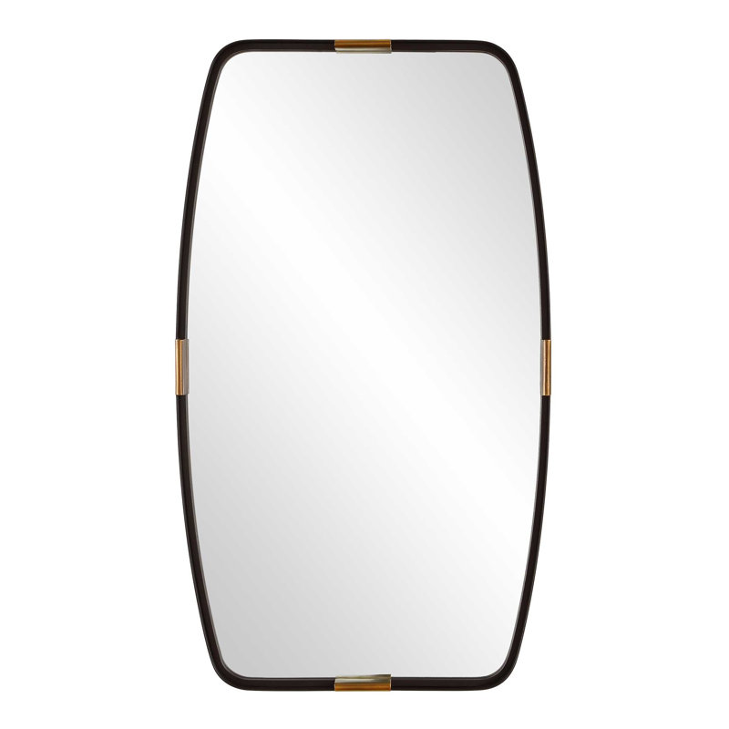 Curved Metal Reversible Accent Wall Mirror