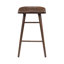 Ensemble de 2 tabourets de bar à hauteur de pub en bois à finition brune, conception ergonomique | Idée de cadeau