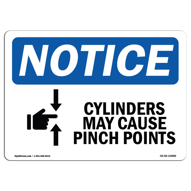 Cylindre pouvant causer des points de pincement en aluminium 12 x 18