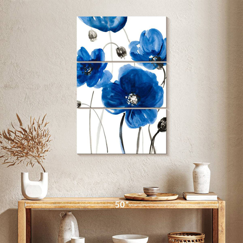 Harnek Cobalt Garden I, 38" H x 24" W