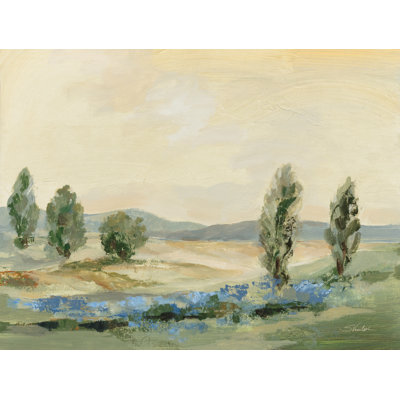 «Jade Green Landscape on Canvas» par Silvia Vassileva, reproduction