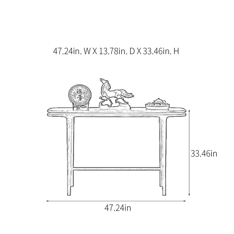 Console Modern Minimalist, H 33,46 po x l 47,24 po x P 13,78 po