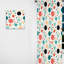 Turquoise rétro Revival à pois Delight - rideau abstrait - rideau obscurcissant - 1 panneaux-107596298