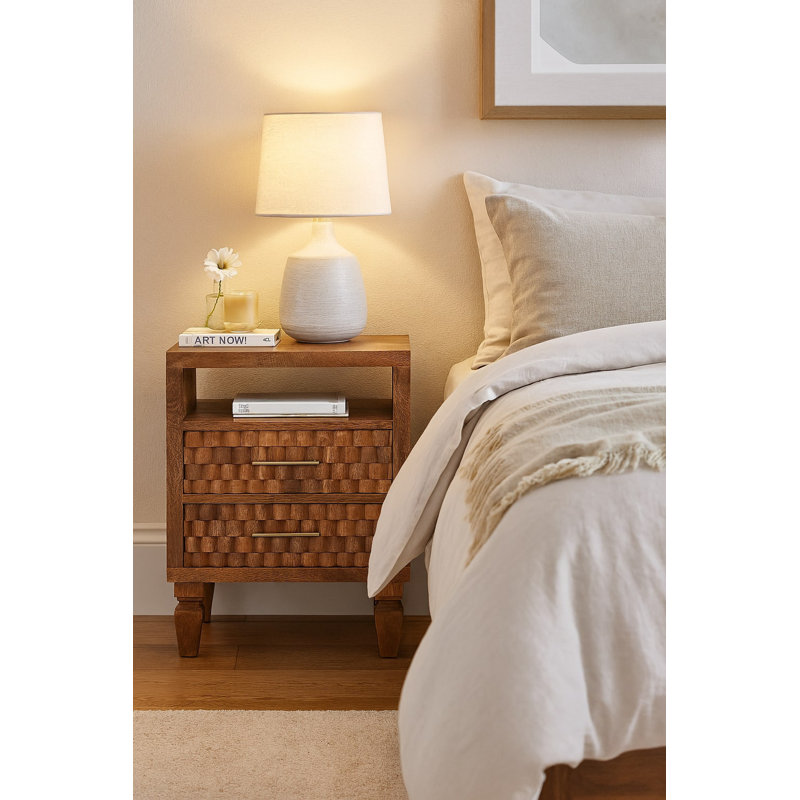 45.00cm W Solid Wood Bedside Table