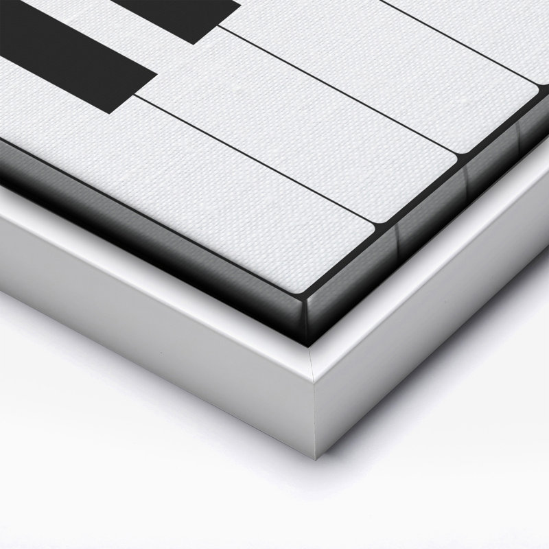 Touches de piano, Canvas, White Framed, H 11 po x l 14 po