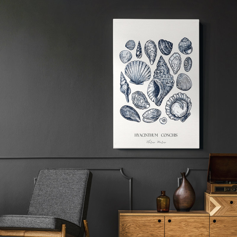 "Vintage Nautical Print", impression encadrée sur toile, Toile tendue, H 28 po x l 19 po
