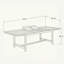 Ensemble de table de salle à manger extensible et chaises d'extérieur 15 pièces Wayland | Bois d'eucalyptus | Idéal pour le patio, la table brune et les chaises blanches-1490059290-1490059288