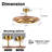 33" Solid Wood Gold Caged Ceiling Fan With Dimmable LED Lights And Remote Control