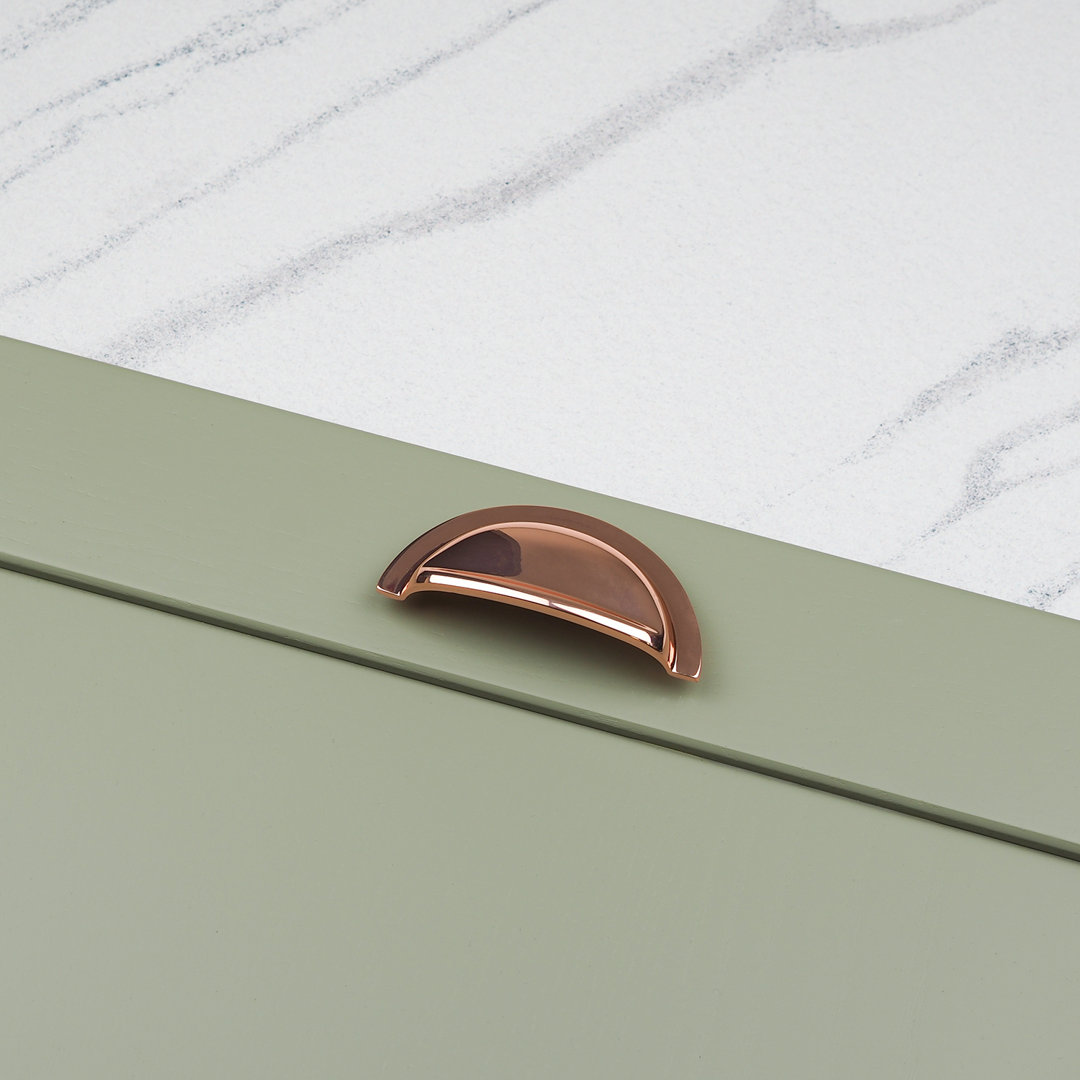 Polished Rose Gold Copper Handles & Coordinating Knob - Image 4