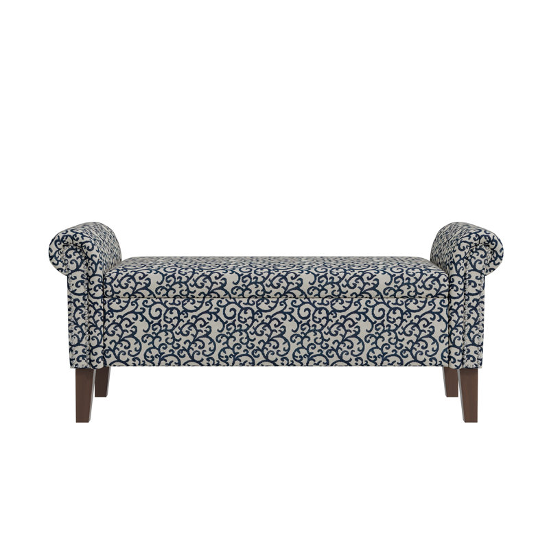 Banc de rangement avec accoudoirs roulés Wallen
