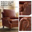 Chaise avec accoudoirs en cuir véritable ciré Stanton-1232072188
