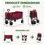 Chariot utilitaire pliable d'une capacité de 330 lb, chariot pliant robuste avec roues tout-terrain et poignée réglable pour le camping, le jardinage et les sports-127149939-125516707