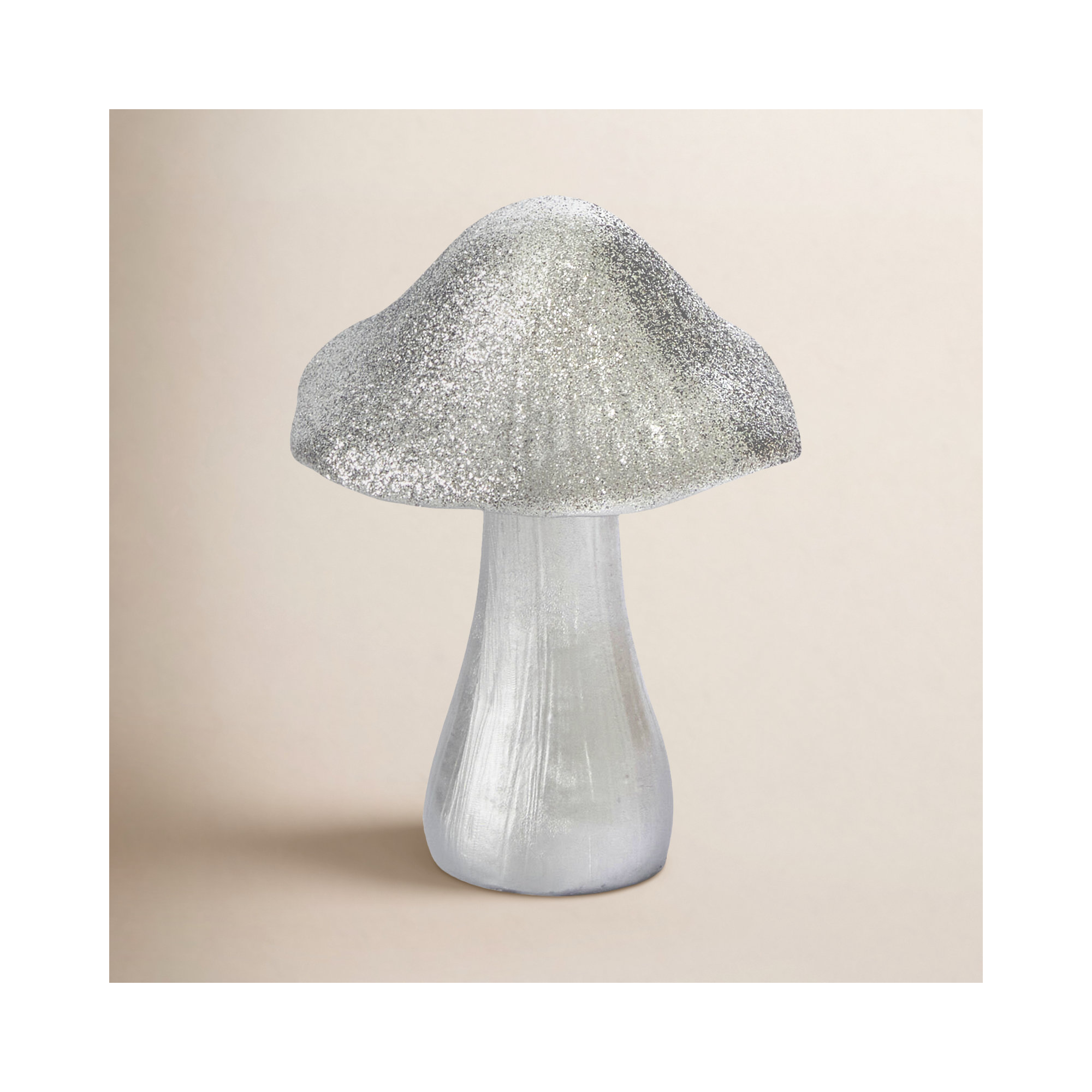 Mushroom Figurine, 5.25" H x 3.75" W x 3.75" D