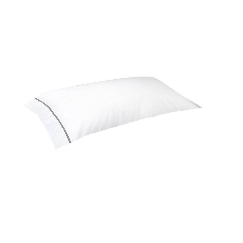 Athena Percale Pillow Case, Standard Pillowcase, Silver