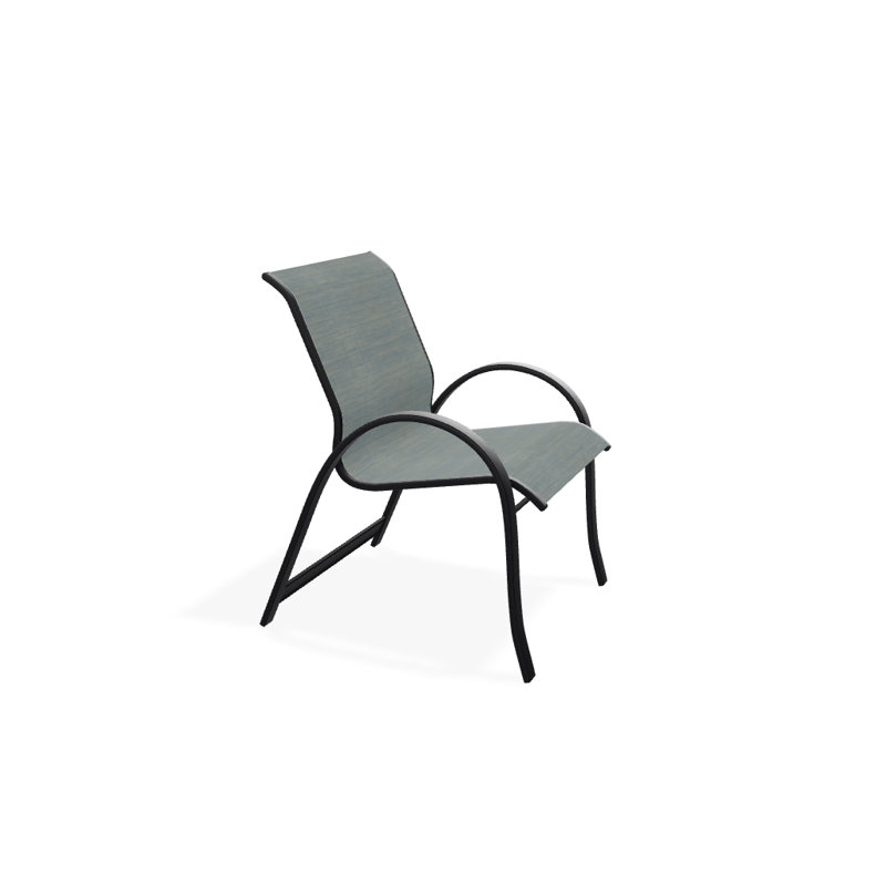 Fauteuil de salle à manger empilable Hiraku, Baja, Noir
