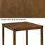 Table de salle à manger compacte pour petits espaces avec structure en bois d'hévéa robuste