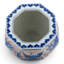 Pot de fleurs en porcelaine bleue et rouge