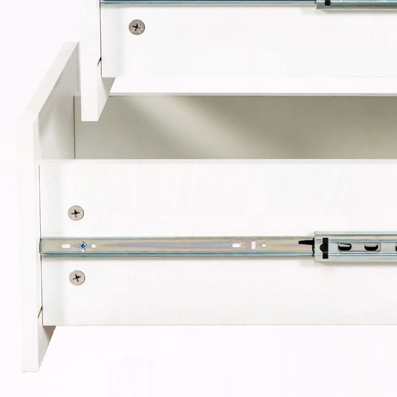 Armoire de rangement haute avec 3 tiroirs et 4 tablettes