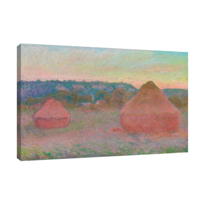 Haystacks par Claude Monet - reproduction d'art sur toile tendue