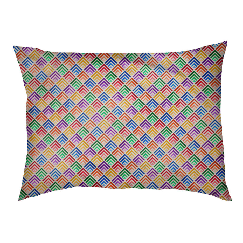 Coussin d'extérieur pour chien Campion, Très grand (l 52 po x P 42 po x H 17 po), Bleu royal / orange / olive