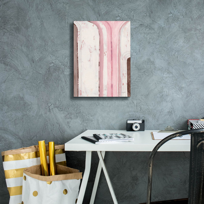  «Kindness 1 Pink» par Courtney Prahl, art mural sur toile, 12 po x 16 po