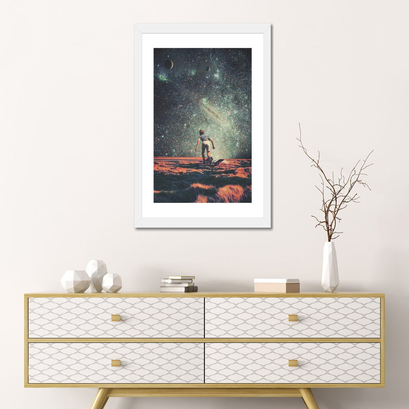 « Nostalgia » par Frank Moth-impression, H 24 po x l 16 po x P 1 po, Papier encadré blanc, Blanc