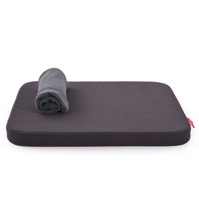 Orthopedic Microfibre Pet Bed, Dark Grey, Small (60cm W x 40cm D)