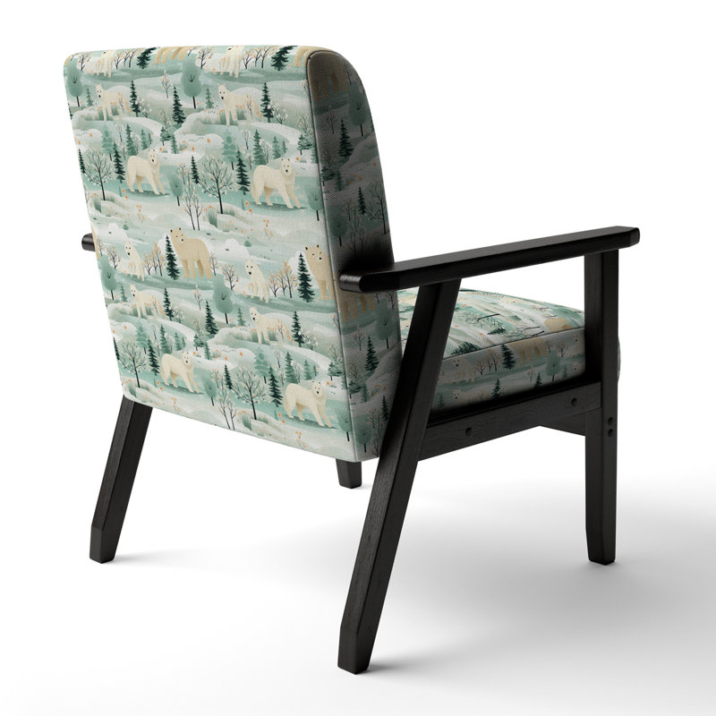 Fauteuil d'appoint rembourré Glam Arctique
